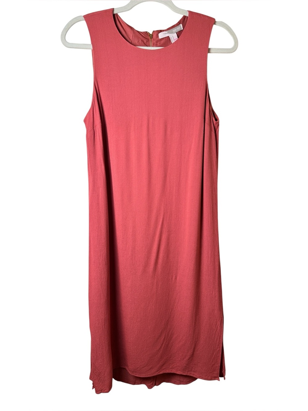 Forever 21 Medium Coral Pink Sleeveless Midi Shift Dress